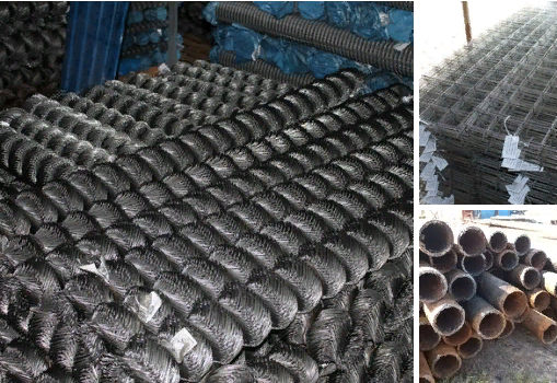 Рабица, сетка кладочная, труба нкт б/у -для забора